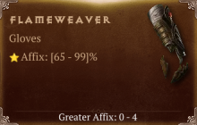 Flameweaver [ ⭐️ Affix: HIGH ROLL] Awakening SC