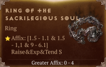 Ring of the Sacrilegious Soul [ ⭐️ Affix: HIGH ROLL] Awakening SC