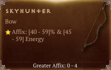 Skyhunter [ ⭐️ Affix: HIGH ROLL] Awakening SC