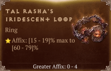 Tal Rasha's Iridescent Loop [ ⭐️ Affix: HIGH ROLL] Awakening SC