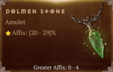 Dolmen Stone [ ⭐️ Affix: HIGH ROLL] Awakening SC