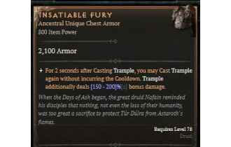 Insatiable Fury [ ⭐️ Affix: HIGH ROLL] Awakening SC