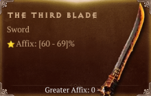 The Third Blade [ ⭐️ Affix: HIGH ROLL] Awakening SC