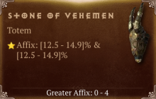 Stone of Vehemen [ ⭐️ Affix: HIGH ROLL] Awakening SC