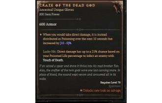 Craze of the Dead God [ ⭐️ Affix: HIGH ROLL] Awakening SC