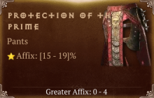 Protection of the Prime [ ⭐️ Affix: HIGH ROLL] Awakening SC