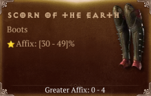 Scorn of the Earth [ ⭐️ Affix: HIGH ROLL] Awakening SC