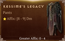 Kessime's Legacy [ ⭐️ Affix: HIGH ROLL] Awakening SC
