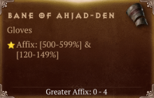 Bane of Ahjad-Den [ ⭐️ Affix: HIGH ROLL] Awakening SC