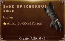 Band of Ichorous Rose [ ⭐️ Affix: HIGH ROLL] Awakening SC