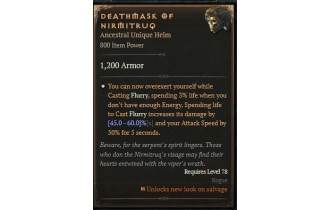 Deathmask of Nirmitruq [ ⭐️ Affix: HIGH ROLL] Awakening SC