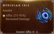 Ophidian Iris [ ⭐️ Affix: HIGH ROLL] Awakening SC