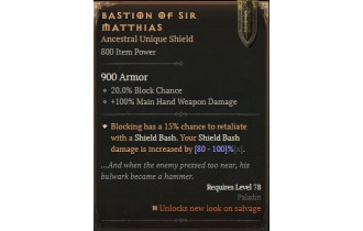 Bastion of Sir Matthias [ ⭐️ Affix: HIGH ROLL] Awakening SC