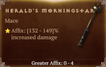 Herald's Morningstar [ ⭐️ Affix: HIGH ROLL] Awakening SC