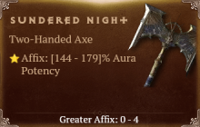 Sundered Night [ ⭐️ Affix: HIGH ROLL] Awakening SC
