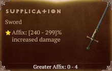 Supplication [ ⭐️ Affix: HIGH ROLL] Awakening SC