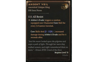 Argent Veil [ ⭐️ Affix: HIGH ROLL] Awakening SC