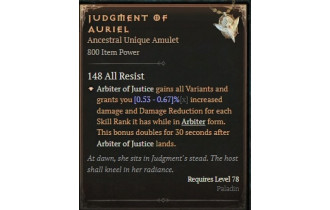 Judgment of Auriel [ ⭐️ Affix: HIGH ROLL] Awakening SC