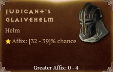 Judicant's Glaivehelm [ ⭐️ Affix: HIGH ROLL] Awakening SC