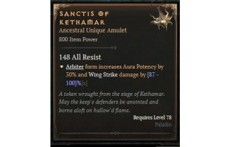Sanctis of Kethamar [ ⭐️ Affix: HIGH ROLL] Awakening SC