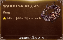Wendigo Brand [ ⭐️ Affix: HIGH ROLL] Awakening SC
