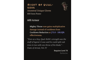 Might of Qual-Kehk [ ⭐️ Affix: HIGH ROLL] Awakening SC