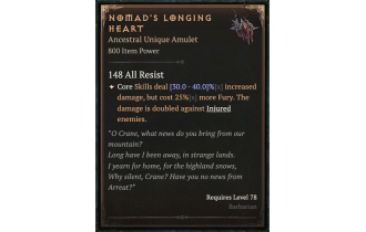Nomad's Longing Heart [ ⭐️ Affix: HIGH ROLL] Awakening SC