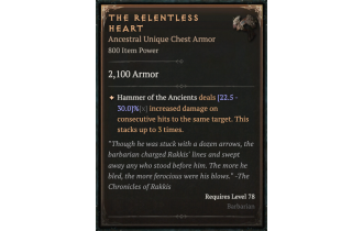 The Relentless Heart [ ⭐️ Affix: HIGH ROLL] Awakening SC