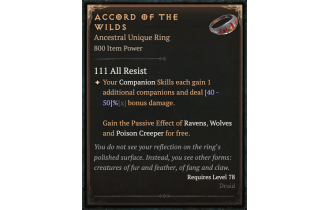 Accord of the Wilds [ ⭐️ Affix: HIGH ROLL] Awakening SC