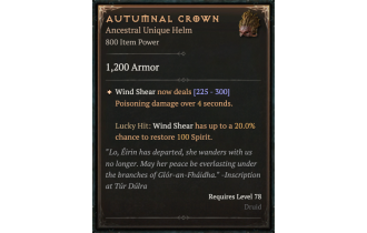 Autumnal Crown [ ⭐️ Affix: HIGH ROLL] Awakening SC