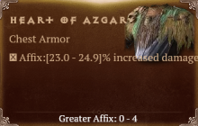Heart of Azgar [ ⭐️ Affix: HIGH ROLL] Awakening SC