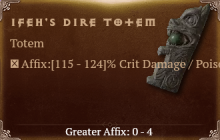 Ifeh's Dire Totem [ ⭐️ Affix: HIGH ROLL] Awakening SC