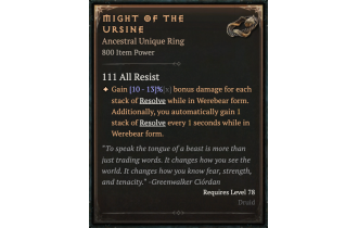 Might of the Ursine [ ⭐️ Affix: HIGH ROLL] Awakening SC
