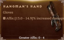 Hangman's Hand [ ⭐️ Affix: HIGH ROLL] Awakening SC