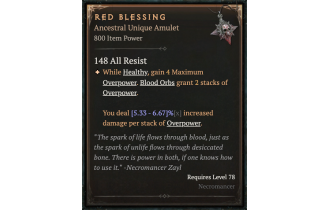 Red Blessing [ ⭐️ Affix: HIGH ROLL] Awakening SC