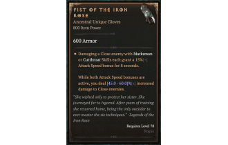 Fist of the Iron Rose [ ⭐️ Affix: HIGH ROLL] Awakening SC