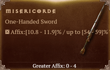 Misericorde [ ⭐️ Affix: HIGH ROLL] Awakening SC