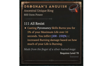 Drognan's Anguish [ ⭐️ Affix: HIGH ROLL] Awakening SC