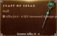 Staff of Zerae [ ⭐️ Affix: HIGH ROLL] Awakening SC