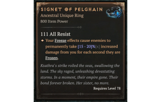 Signet of Pelghain [ ⭐️ Affix: HIGH ROLL] Awakening SC