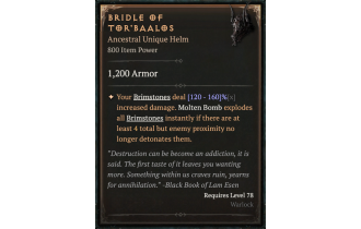 Bridle of Tor'Baalos [ ⭐️ Affix: HIGH ROLL] Awakening SC