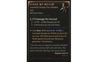 Dirge of Odium [ ⭐️ Affix: HIGH ROLL] Awakening SC