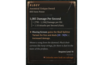 Elegy [ ⭐️ Affix: HIGH ROLL] Awakening SC