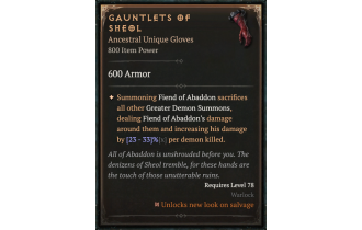 Gauntlets of Sheol [ ⭐️ Affix: HIGH ROLL] Awakening SC