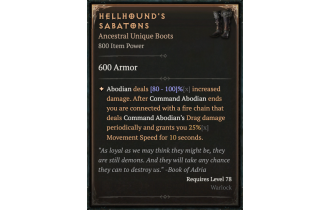 Hellhound's Sabatons [ ⭐️ Affix: HIGH ROLL] Awakening SC