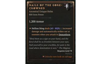 Nails of the Gore-Crowned [ ⭐️ Affix: HIGH ROLL] Awakening SC