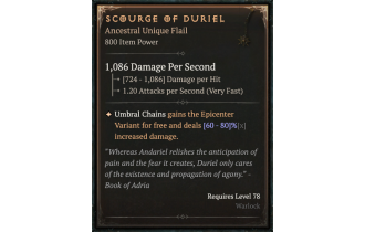 Scourge of Duriel [ ⭐️ Affix: HIGH ROLL] Awakening SC