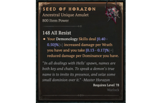 Seed of Horazon [ ⭐️ Affix: HIGH ROLL] Awakening SC