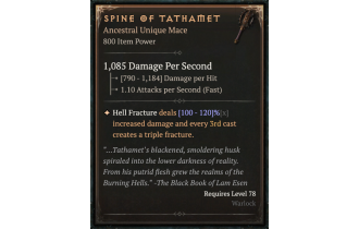 Spine of Tathamet [ ⭐️ Affix: HIGH ROLL] Awakening SC