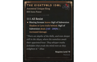 The Eightfold Idol [ ⭐️ Affix: HIGH ROLL] Awakening SC